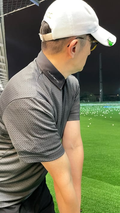 黑點圖案造型POLO衫短袖上衣-灰（男）5