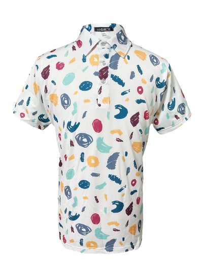 情侶款｜螢火蟲系列 塗鴉彩繪印花 短袖POLO衫-男1