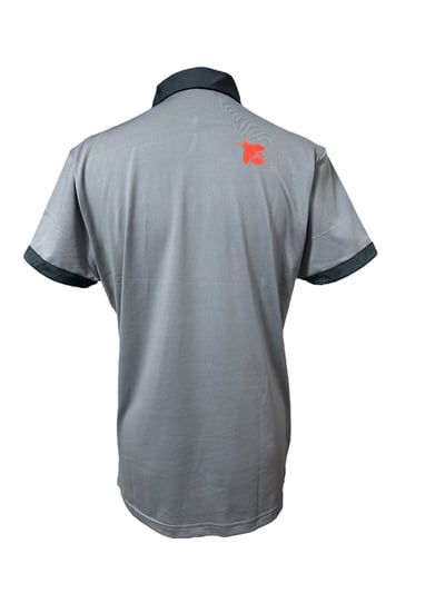 情侶款｜螢火蟲系列 灰色拼接黑 撞色 短袖POLO衫-男5