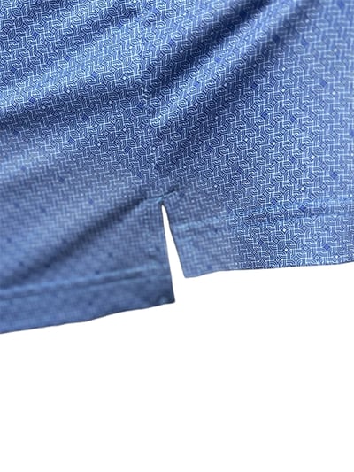 男款｜螢火蟲系列 寶藍幾何滿版小印花短袖POLO衫-男6