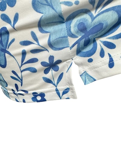 情侶款｜螢火蟲系列 水墨花園印花 短袖POLO衫-女4