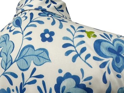 情侶款｜螢火蟲系列 水墨花園印花 短袖POLO衫-女6