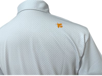 情侶款｜螢火蟲系列 淺霧綠幾何滿版小印花短袖POLO衫-男6