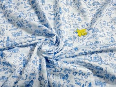 情侶款｜螢火蟲系列 旅遊地圖印花 短袖POLO衫-男6