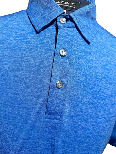 情侶款｜暈染深淺藍色印花-POLO衫短袖上衣-藍（男）8