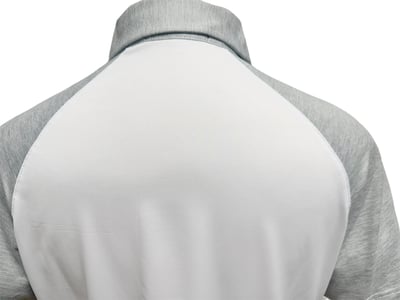 情侶款 | 灰袖拼接白色-POLO衫短袖上衣-灰袖（男）5