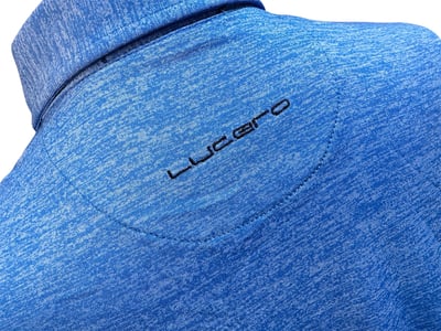 情侶款｜暈染深淺藍色印花-POLO衫短袖上衣-藍（女）5