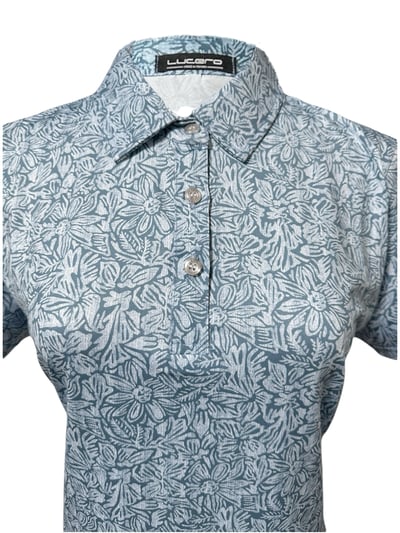 情侶款｜螢火蟲系列 清新花影印花 短袖POLO衫-女5