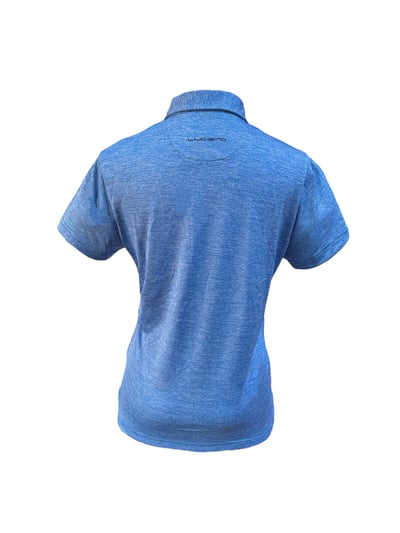 情侶款｜暈染深淺藍色印花-POLO衫短袖上衣-藍（女）7