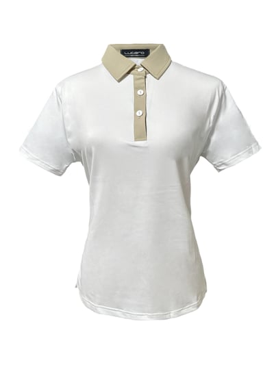 情侶款｜螢火蟲系列 奶茶領 短袖POLO衫-女1