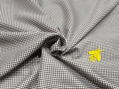 男款｜螢火蟲系列 千鳥格紋黑印花 短袖POLO衫-男8