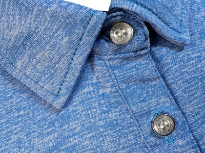 情侶款｜暈染深淺藍色印花-POLO衫短袖上衣-藍（女）4