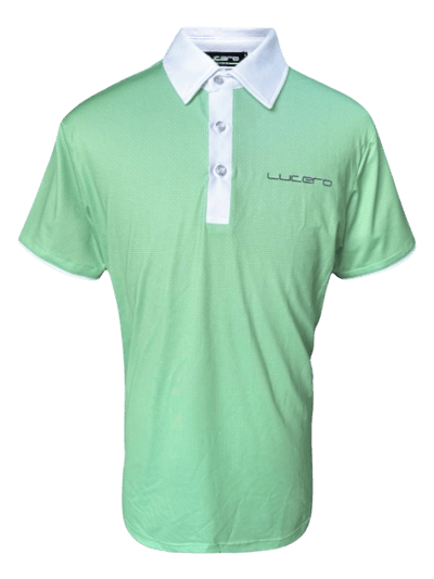 情侶款 | 草綠雪花菱格紋印花-POLO衫短袖上衣-綠（男）1