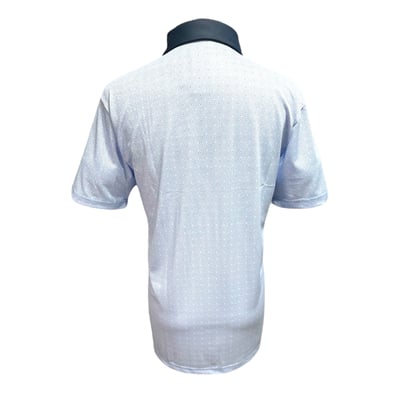 小藍圓點印花POLO衫-淡藍（男）4