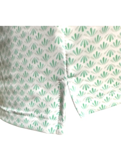 情侶款｜螢火蟲系列  綠葉瓣撞色 短袖POLO衫-男7