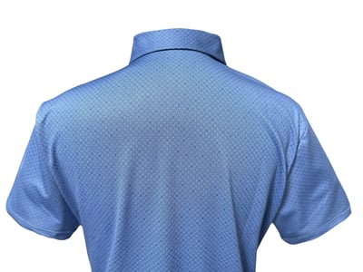 男款｜螢火蟲系列 寶藍幾何滿版小印花短袖POLO衫-男4