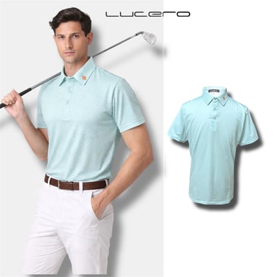 情侶款｜螢火蟲系列 清新薄荷綠印花 短袖POLO衫-男8