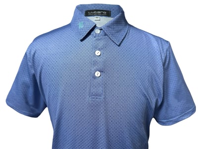 男款｜螢火蟲系列 寶藍幾何滿版小印花短袖POLO衫-男3