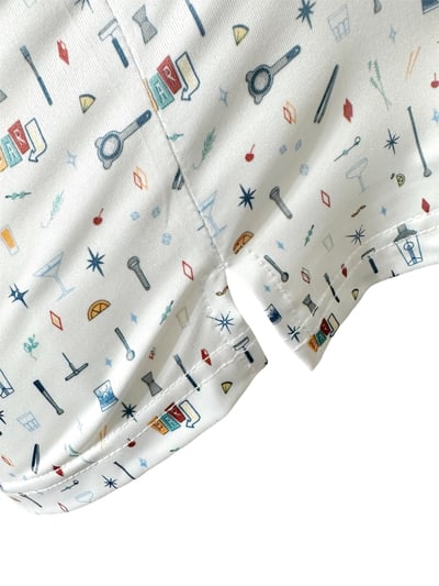 情侶款｜俏皮實驗室圖騰印花 長袖款-白底（女）5