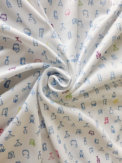 情侶款 | 杯子圖案印花POLO衫短袖上衣-淺藍（女）6