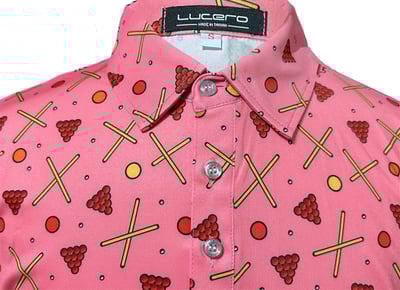 情侶款｜螢火蟲系列 雅痞粉色 撞球印花短袖POLO衫-女6