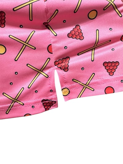 情侶款｜螢火蟲系列 雅痞粉色 撞球印花短袖POLO衫-男7