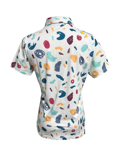 情侶款｜螢火蟲系列 塗鴉彩繪印花 短袖POLO衫-女2