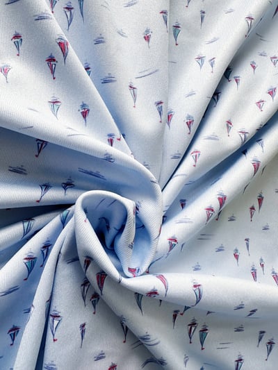 情侶款 | 淺藍帆船印花-POLO衫短袖上衣-靛藍（男）6