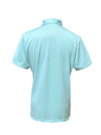 情侶款｜螢火蟲系列 清新薄荷綠印花 短袖POLO衫-男2