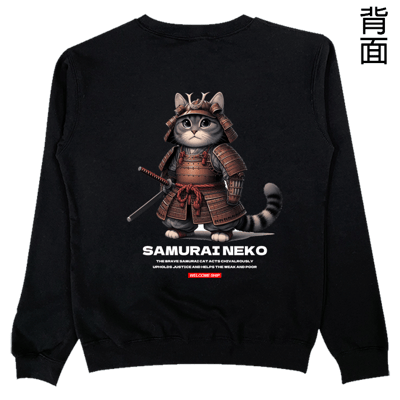 (大學T)武士貓 Welcome出貨5