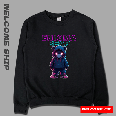 (大學T)幽光熊 Welcome出貨3