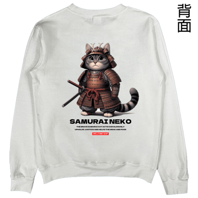 (大學T)武士貓 Welcome出貨3