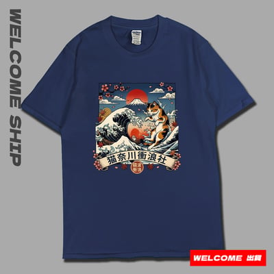 (短T)貓波衝浪 Welcome出貨2
