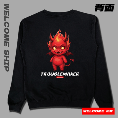 (大學T)小惡魔 Welcome出貨1