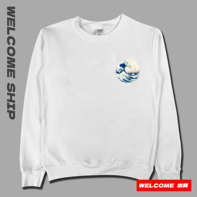 (大學T)浮世繪海浪 Welcome出貨4