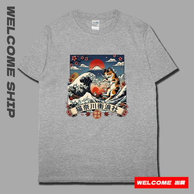 (短T)貓波衝浪 Welcome出貨5
