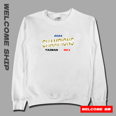 (大學T)我們是冠軍 Welcome出貨(限時活動贈棒球帽)1