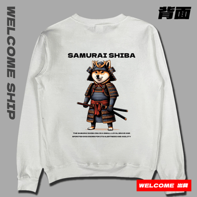 (大學T)武士柴犬 Welcome出貨3