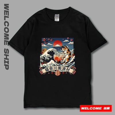 (短T)貓波衝浪 Welcome出貨8