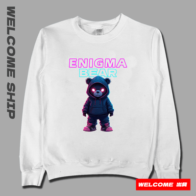 (大學T)幽光熊 Welcome出貨1