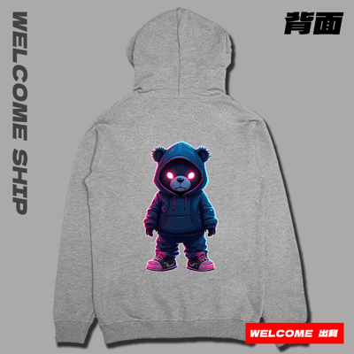 (連帽上衣)幽光熊 Welcome出貨4