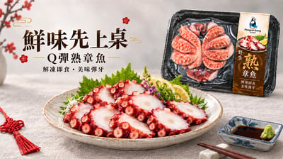 企鵝牌 野生熟章魚4