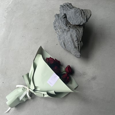 7 支紅玫瑰花束-綠色包裝4