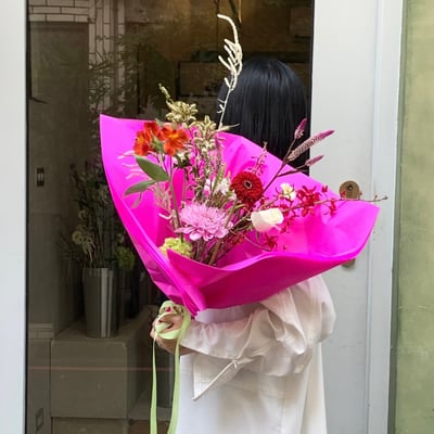 鬱金香花束包裝＋最新潮流韓式花束包装課程7