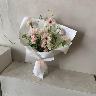 粉羽毛太陽混合花束4