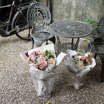 浮誇一次 L Size 花束 - 奶茶11