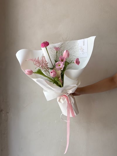 粉色系混合花束2