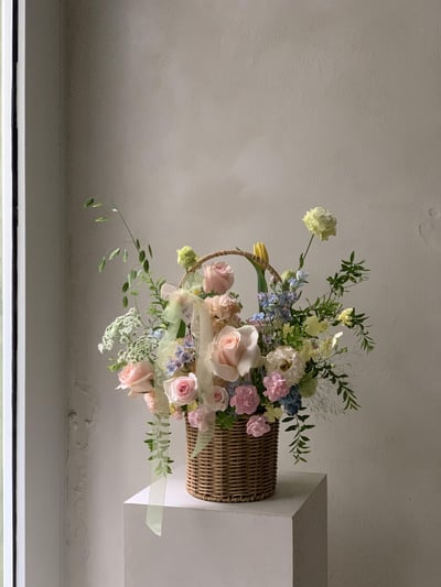 此刻圓直筒花籃 - 繽紛色系2