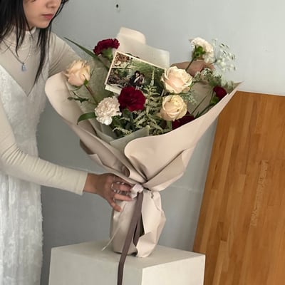 我的愛呀滿出來 L Size 花束- 紅裸色2