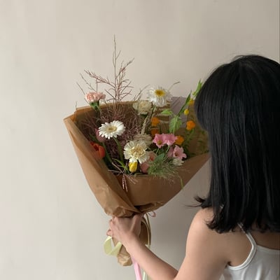 繽紛色系混合花束 - L Size1